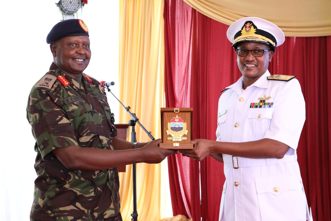 Commander Kenya Army Lt Gen Walter Koipaton Raria  at the Kenya Army Headquarters visit on 23 November 2021.